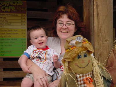 Me , Mommy and the scarecrow makes 3